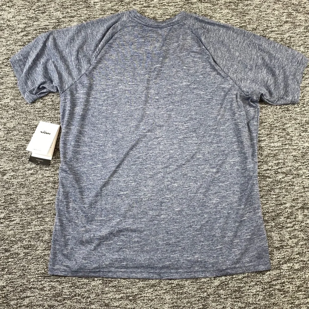NWT Nike Swim Hydroguard Essential Mens L Navy Dri Fit UPF 40 Short Sleeve